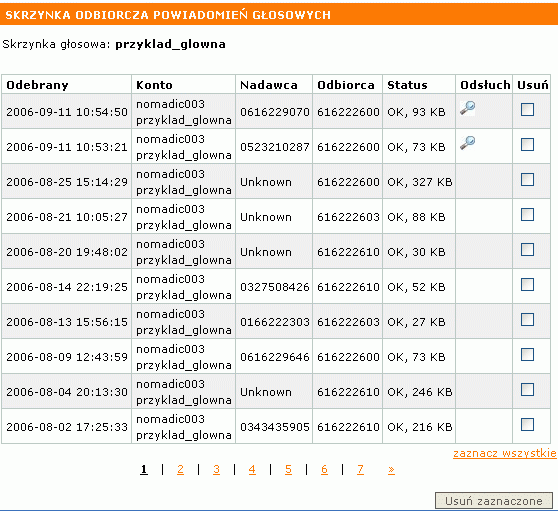 skrzynka głosowa